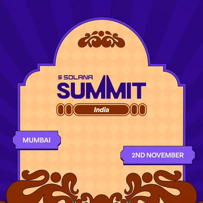 Solana Summit Mumbai, Nov 02, 2026